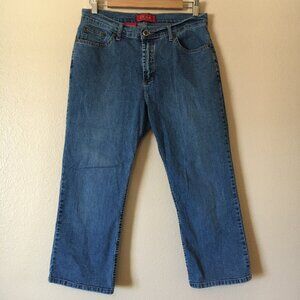 Vintage Zena Jeans 8 Crop Capri Blue Denim Straight Leg y2k Midrise